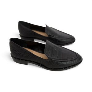 Vince Camuto Black Slip-On Leather Loafers Size Fit's Girl's 2.5 (Women size 4)